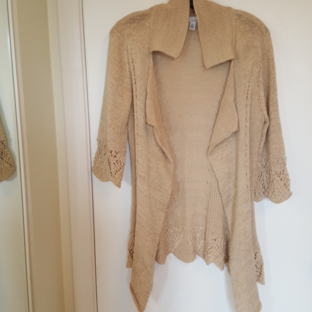 Lucy & Laurel beige summer long jacket
